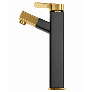 Mezcladora Lavamano  Negro/Dorado