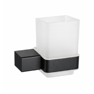 Cepillera C/Vaso Negro Mate