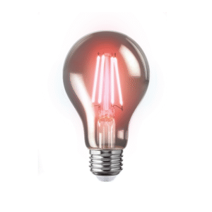 Bombillo Led Filamentos A19 6W Rojo 122223 Aksi
