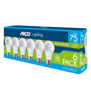 Bombillo Led 6Pack 12w Luz Blca. 129034 Aksi