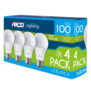 Bombillo Led 4Pack 15w Luz Blca. 129043 Aksi