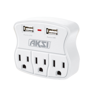 Multicontacto 3 Tomacorriente 2 Puertos USB 117421 Aksi