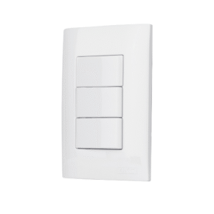 Interruptor Triple Con Placa Blanco Altimus 124803 Aksi