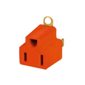 Adaptador Enchufe 3 a 2 naranja 117402 Aksi