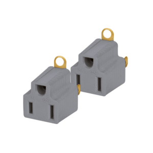 Adaptador Enchufe 3 a 2 gris 2 pack 117405 Aksi