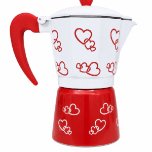 Grecas Aluminio 6 Taza Rojo C/Blanca KT600