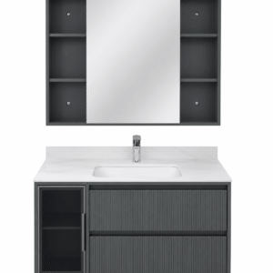 Mueble Baño Slim-80G PVC Gris